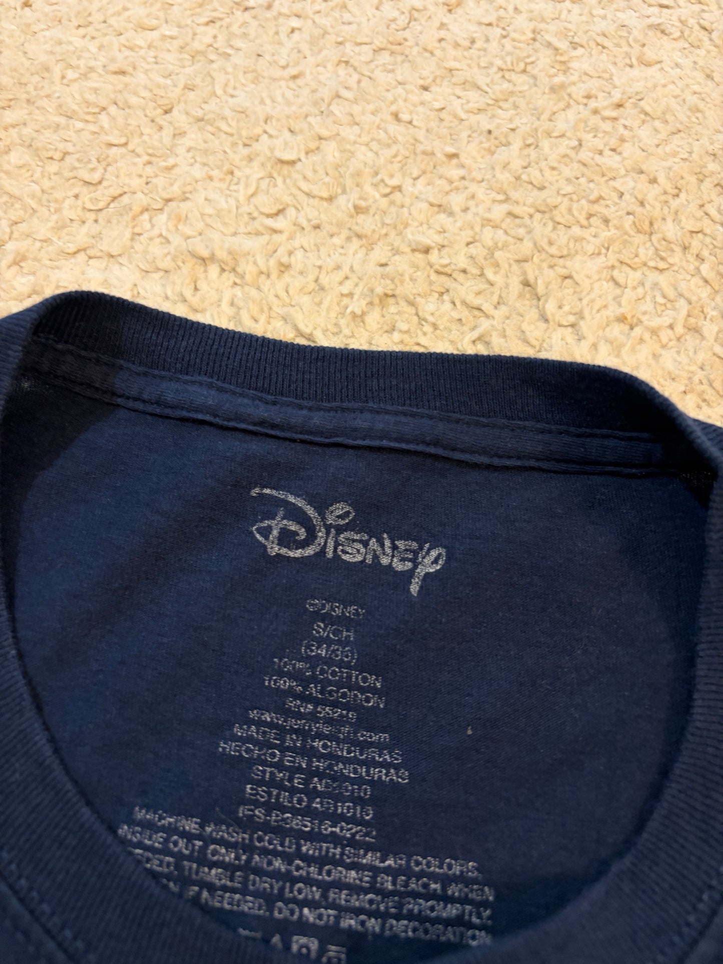 T-shirt Disney Mickey & Friends Bleu Marine Motifs Néon – Taille S | Seconde Main