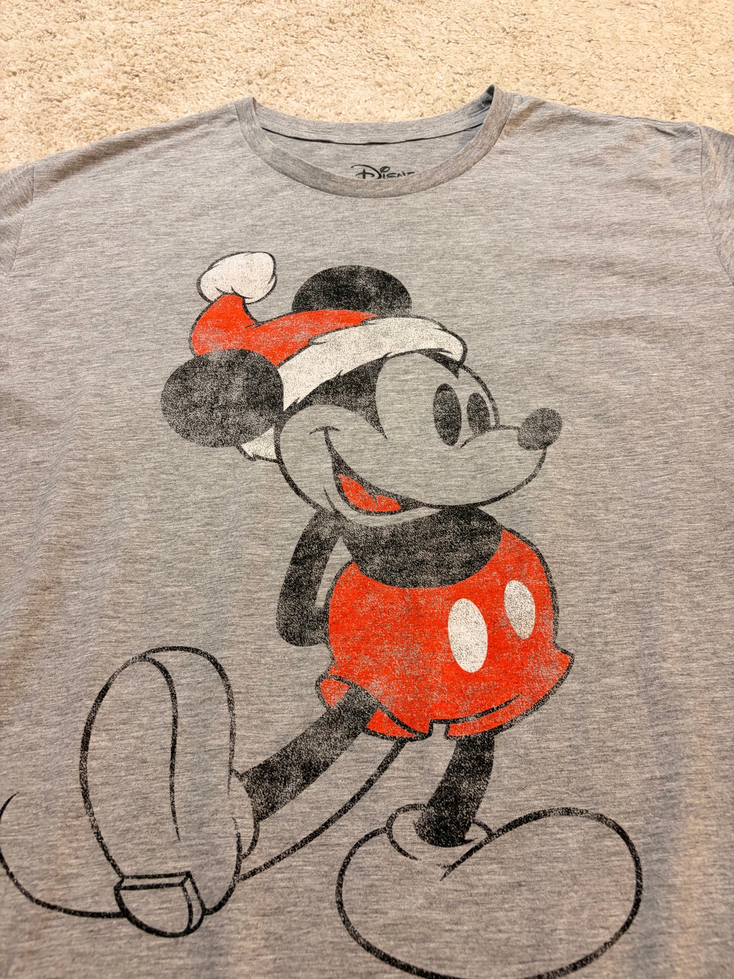 T-shirt Disney Mickey Mouse Gris Chiné Grande Taille – Taille XXL/2X | Seconde Main