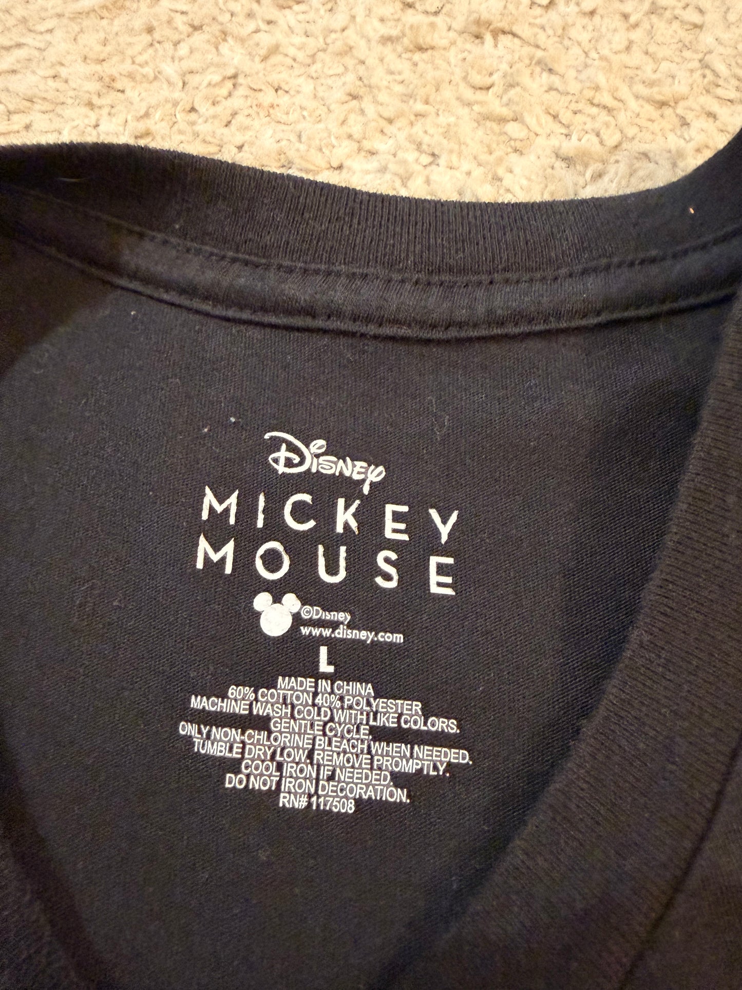 T-shirt Disney Parks Mickey Mouse Cowboy Style Western Noir – Taille L