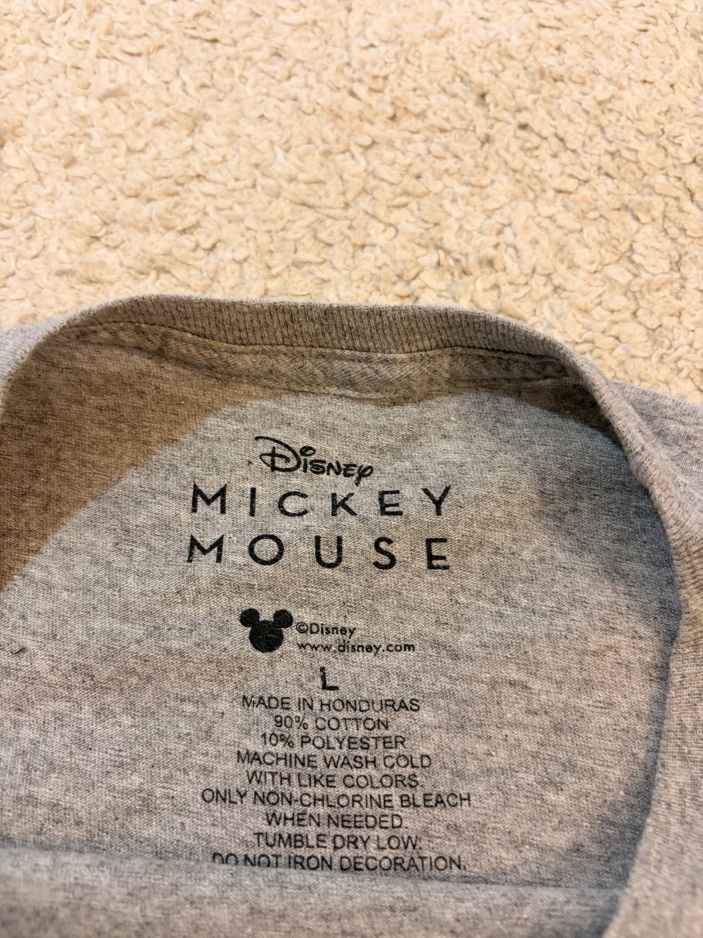 T-shirt Disney Mickey Mouse Gris Chiné – Taille L | Seconde Main