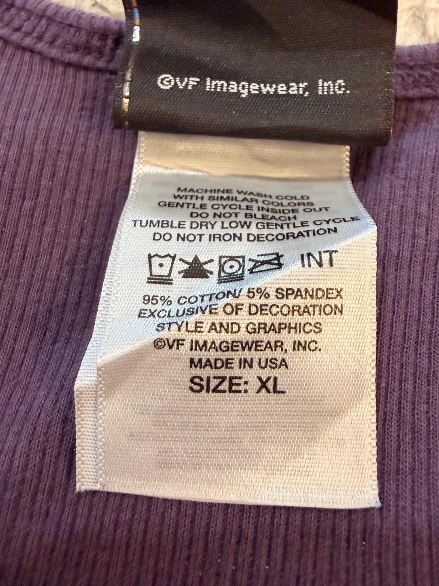 Débardeur Harley-Davidson Honolulu Hawaii Maille Côtelée Violet Prune Ride to Live Ailes Phénix Multicolores 95% Coton Made in USA – Femme – Taille XL