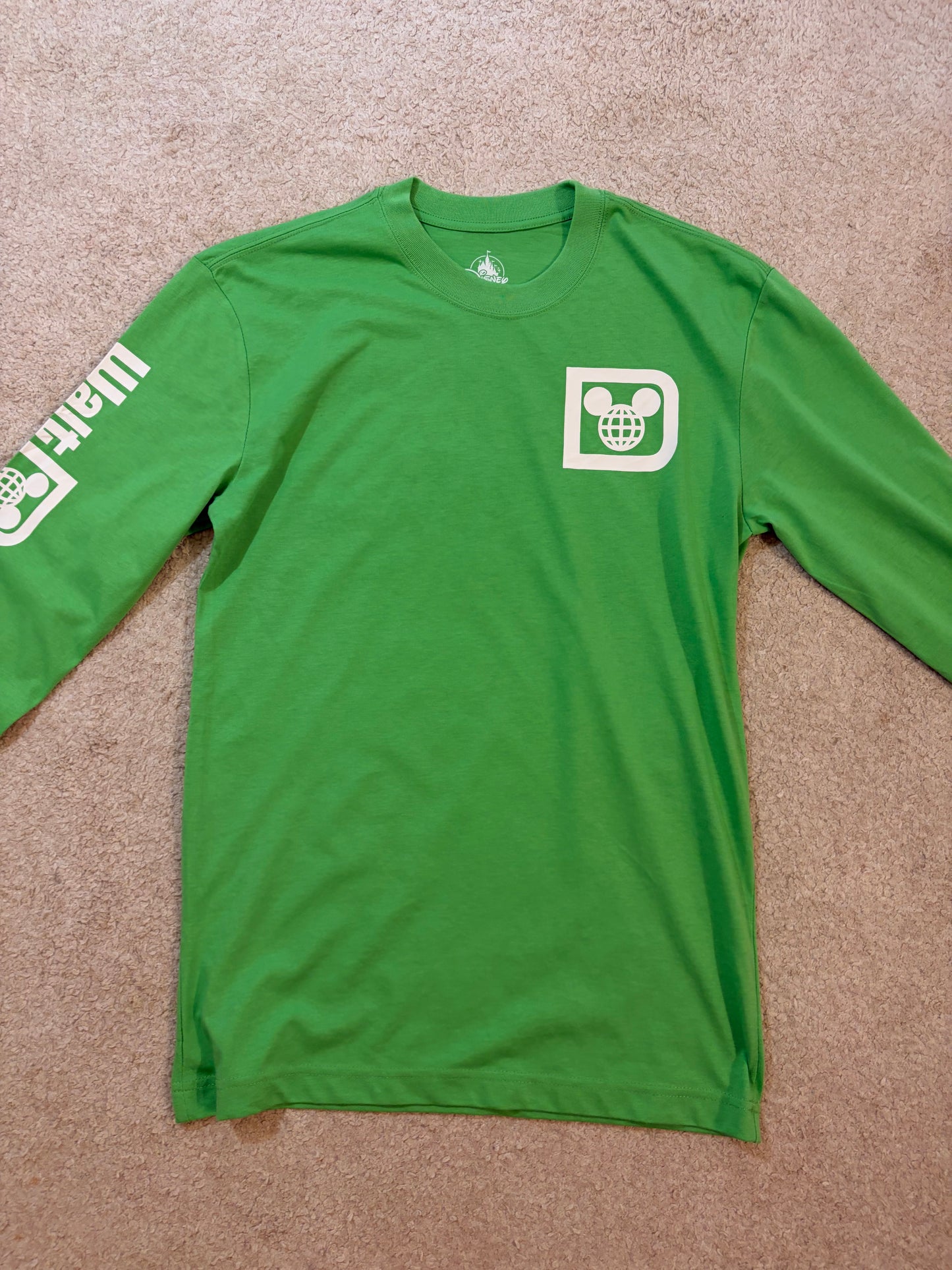 T-shirt Manches Longues Walt Disney World Vert Pomme – Taille S | Seconde Main