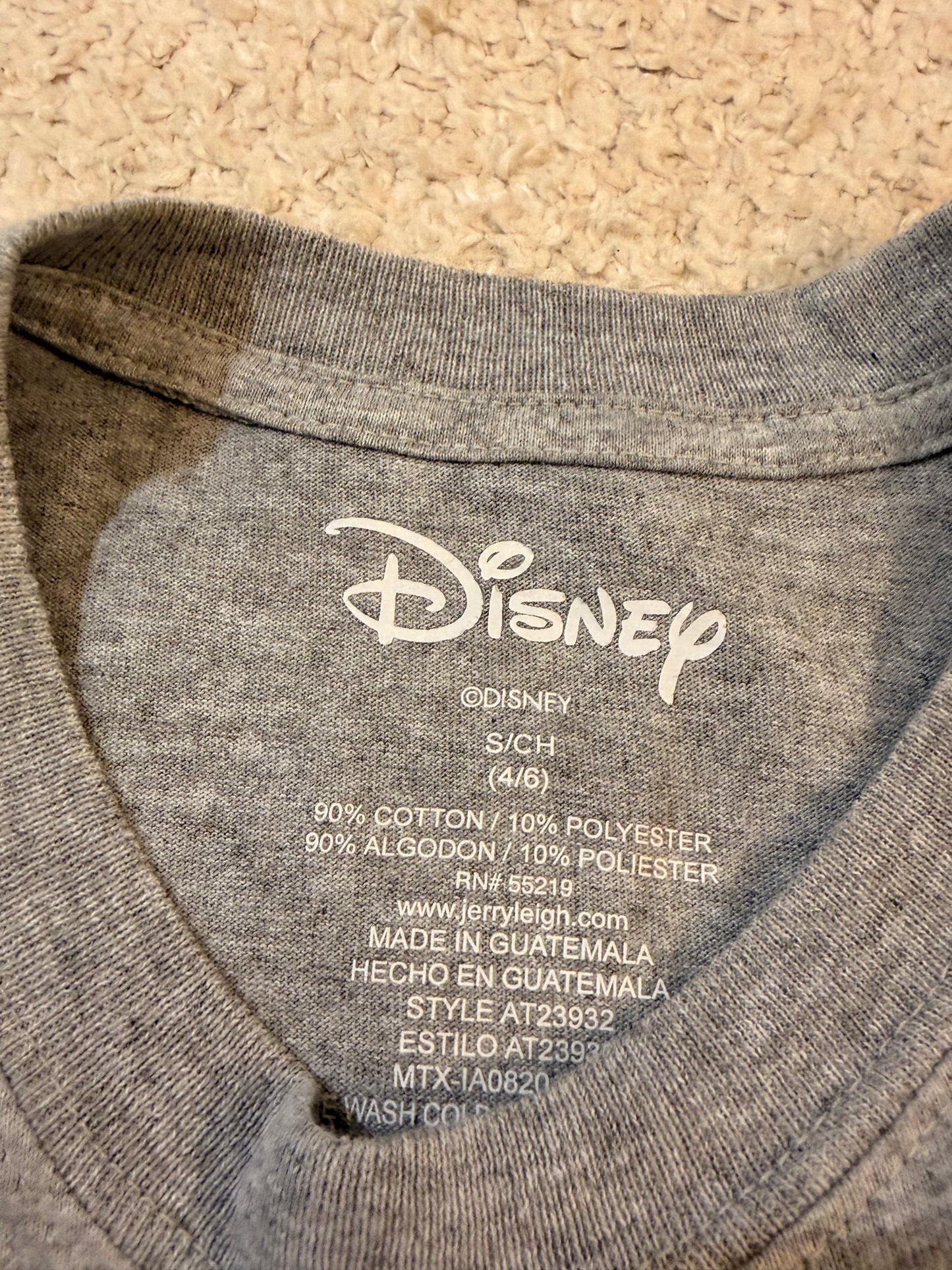 T-shirt Disney Family Vacation Gris Chiné Mickey Minnie Donald Daisy – Mixte – Taille S