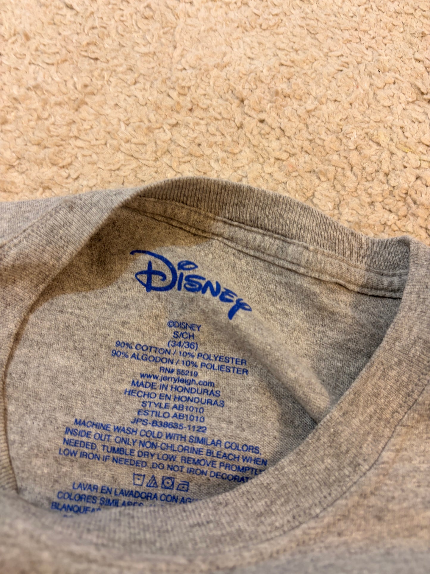 T-shirt Disney Family Vacation Mickey & Friends Gris Chiné – Taille S | Seconde Main