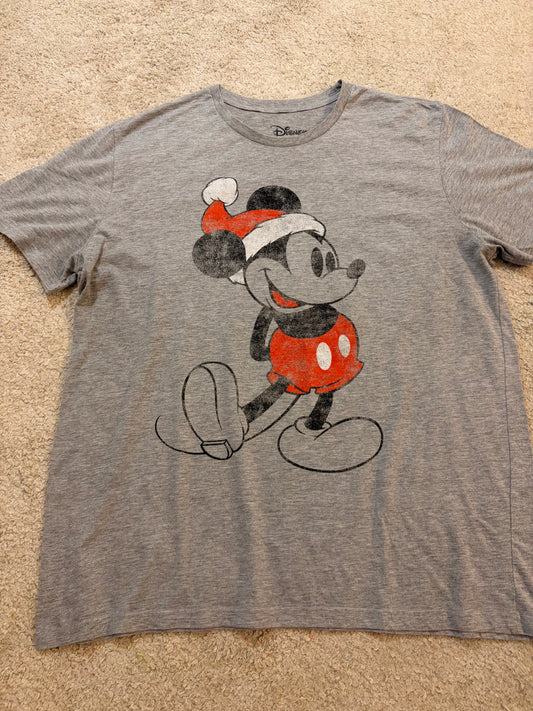 T-shirt Disney Mickey Mouse Gris Chiné Grande Taille – Taille XXL/2X | Seconde Main