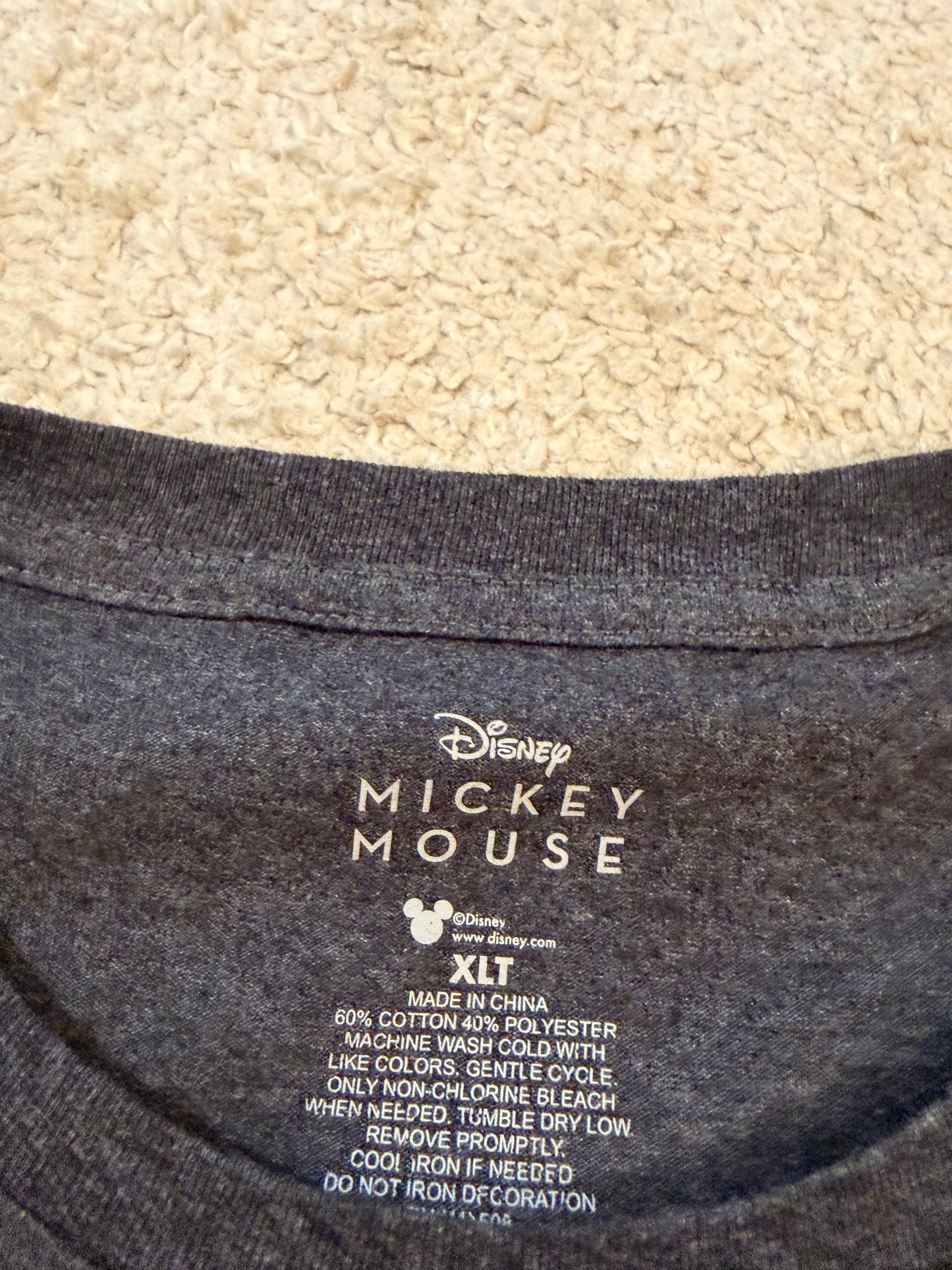 T-shirt Disney Mickey Mouse 1928 Gris Anthracite – Taille XLT / XL Tall | Seconde Main