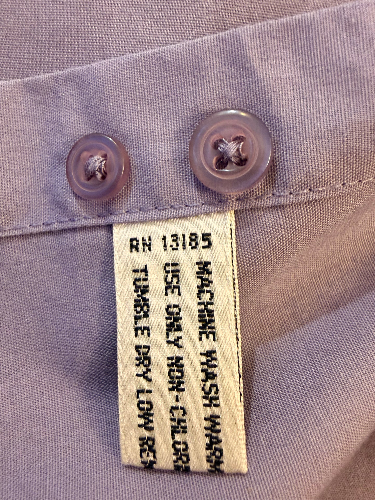 Chemise Pierre Cardin Unie Parme/Vieux Rose Manches Longues – Homme – Taille L