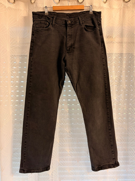 Jean Wrangler Premium Quality Droit Noir Délavé Stretch 99% Coton – Homme – Taille W38/L32