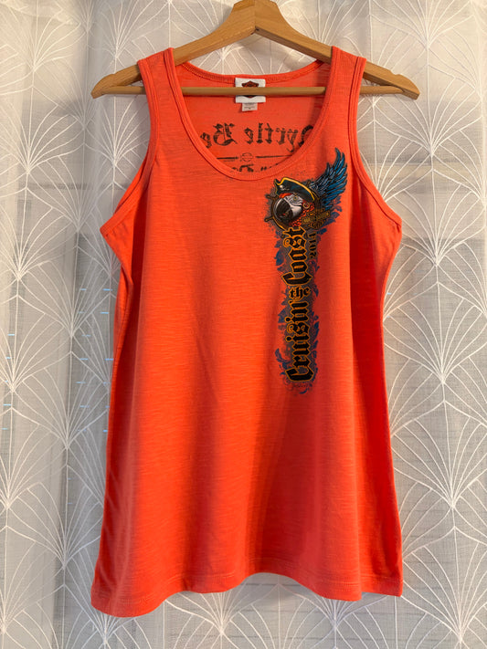 Débardeur Harley-Davidson Collector Cruisin' the Coast 2011 Orange Corail – Femme – Taille M