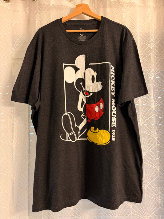 T-shirt Disney Mickey Mouse 1928 Gris Anthracite – Taille XLT / XL Tall | Seconde Main