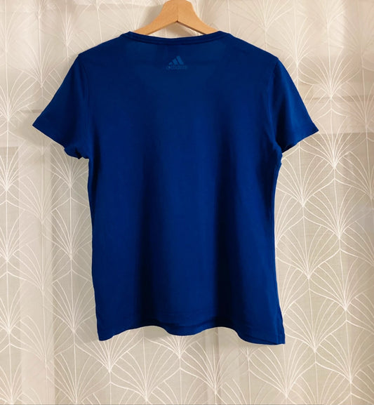 Camiseta Adidas S en muy buen estado hombre algodón azul 👕