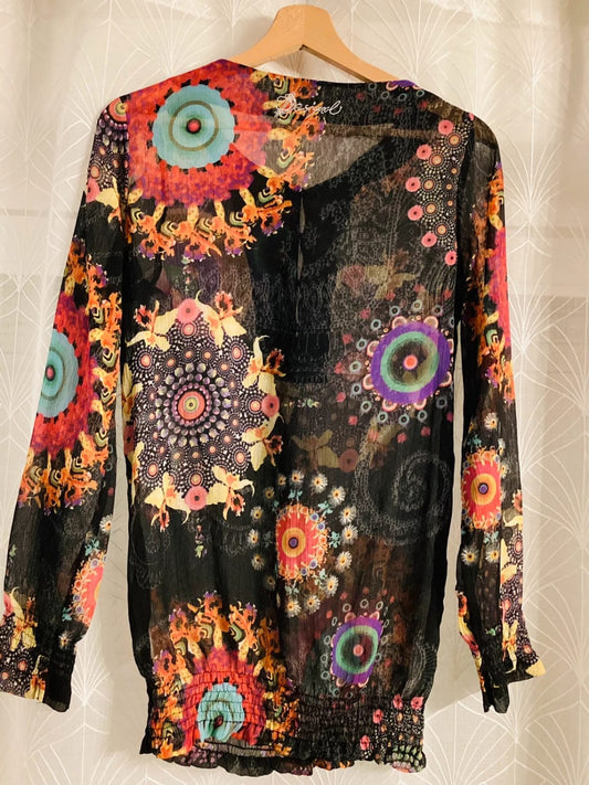Desigual Blouse S in Very Good Condition - Multicolor Polyester 🌈