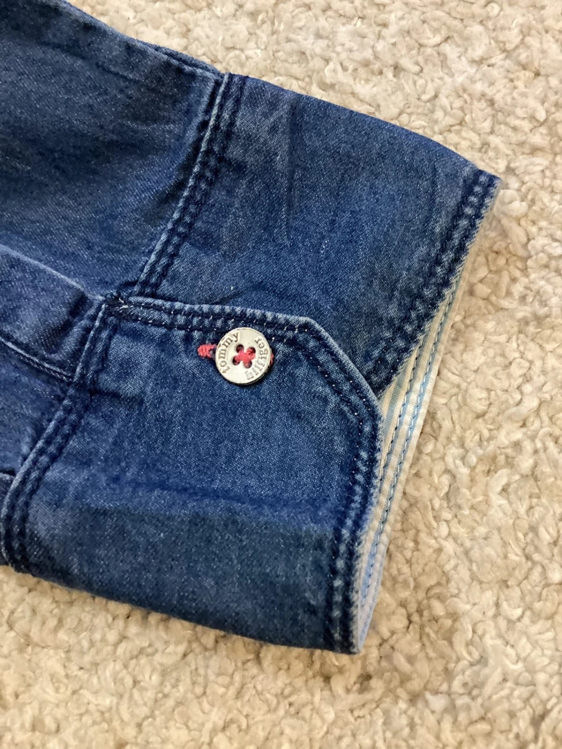 👖 Camisa Tommy Hilfiger Jeans para Niña - Talla 12A-14A - Azul