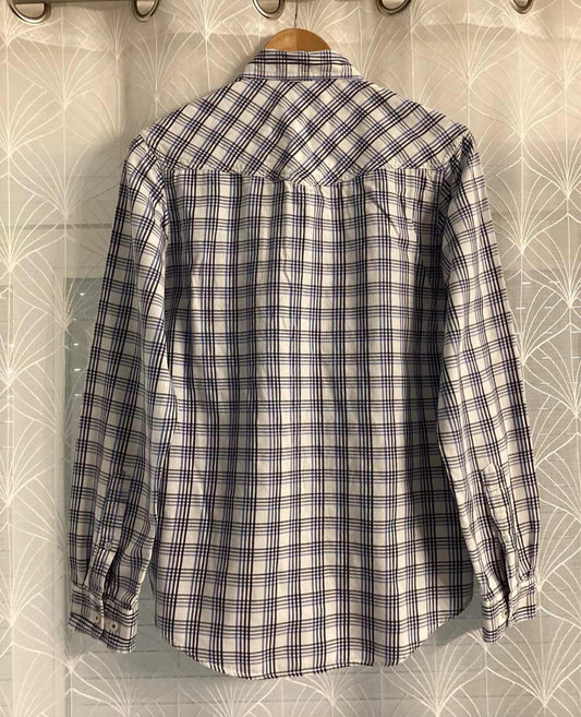 👔 Camisa Club Room Hombre - Slim Fit - Cuadros - Blanco/Azul/Marino