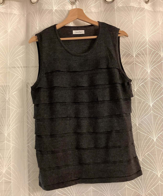 Calvin Klein Women's Sweat Tank Top - Sleeveless - Wool/Acrylic - M