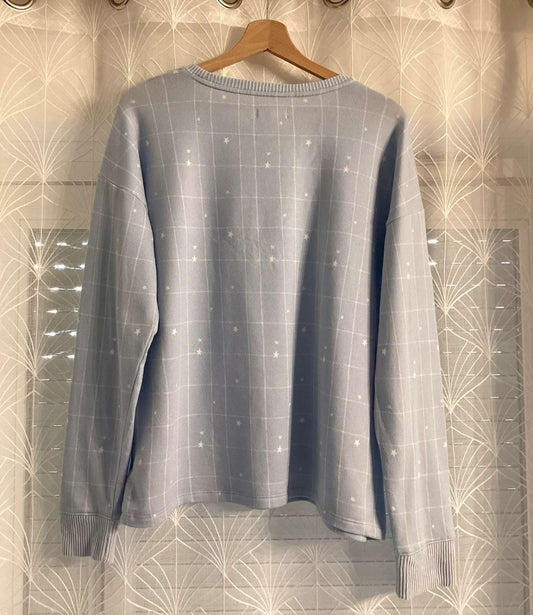🌙 Pull de Nuit Lauren Conrad - Carreaux Bleu/Blanc - Taille L