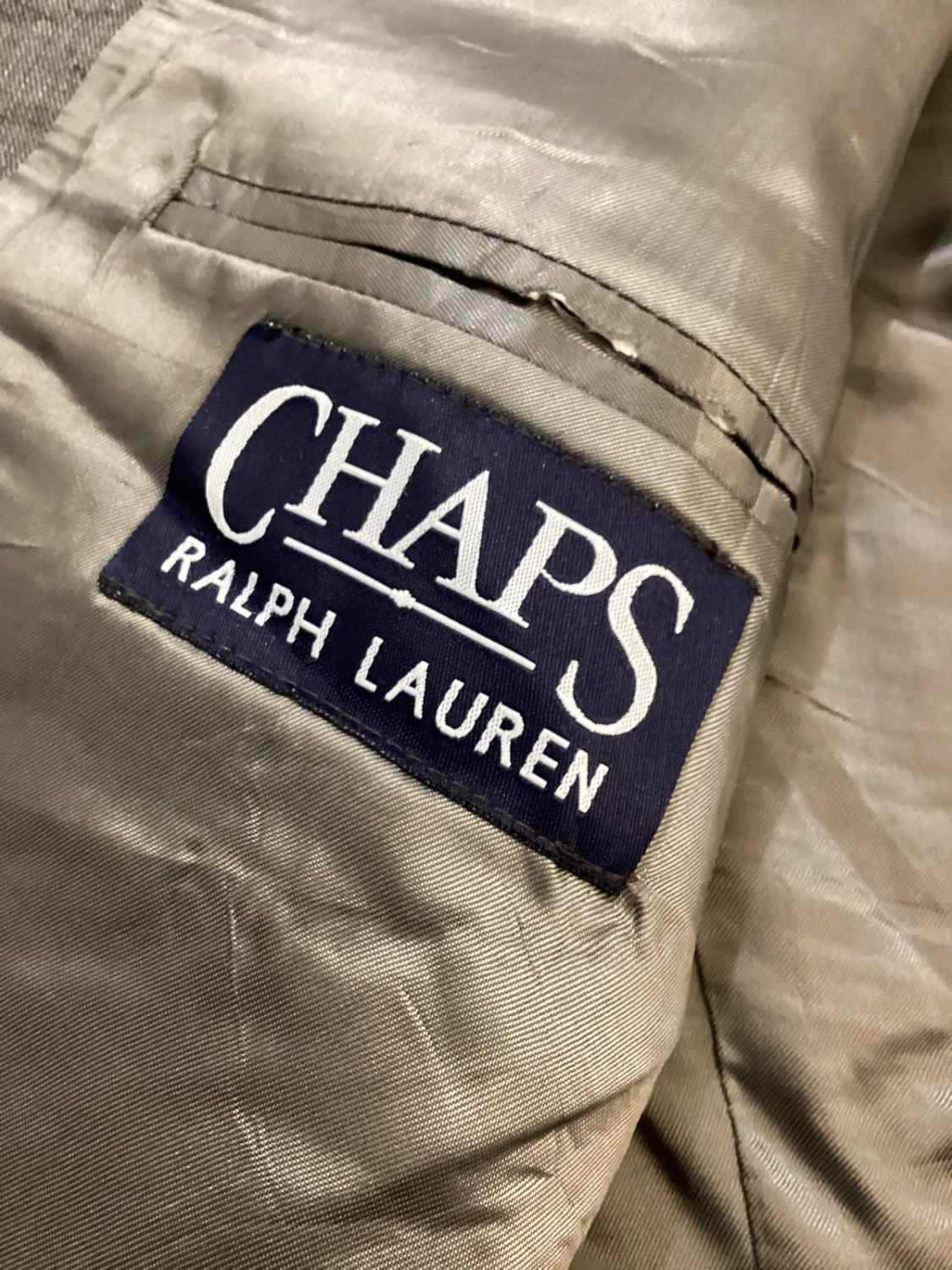 Blazer Chaps by Ralph Lauren - Gris - Taille L - Laine