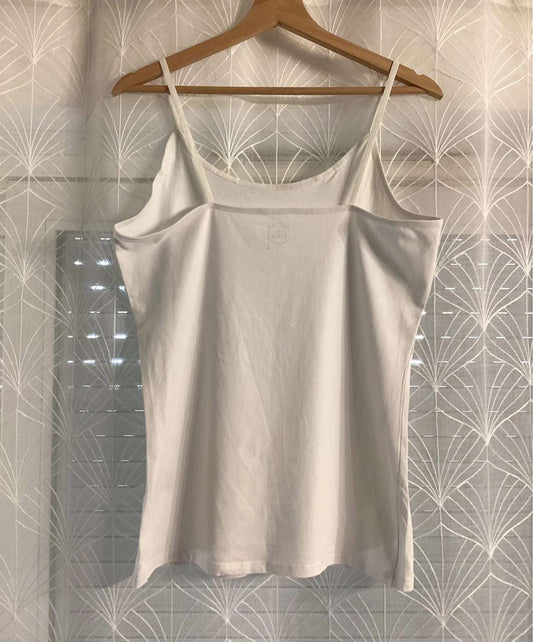 🤍 Top Dolce Bella con Spalline - Bianco - Taglia L - Cotone/Elastan