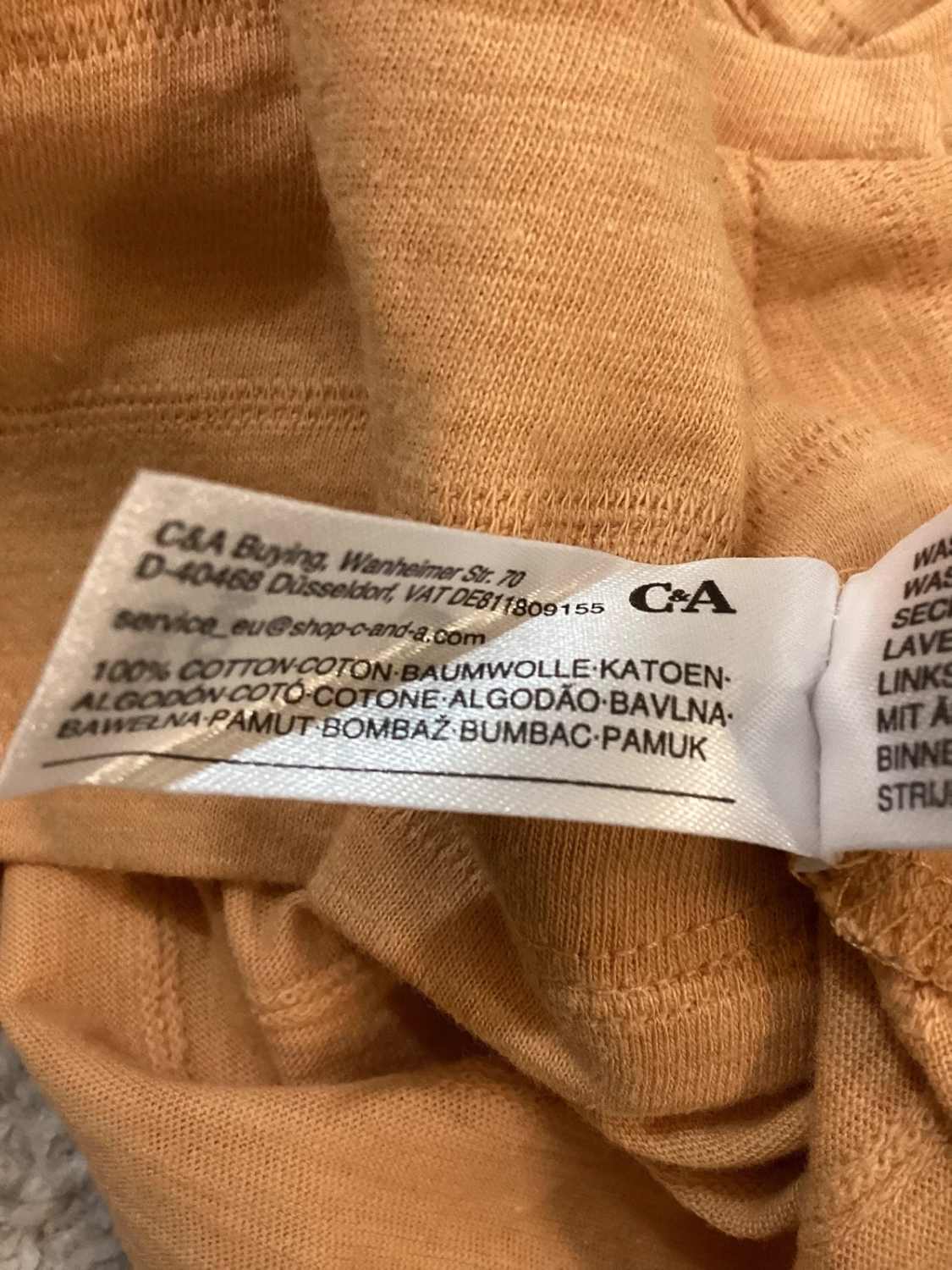 T-shirt C&A Baby - Abricot - 6-9 Mois - NEUF avec étiquette - Garçon