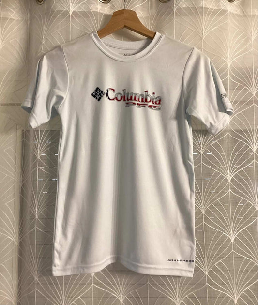 T-shirt Columbia PFG Bambina Omni-Shade - Bianco Sporco - Taglia 10A