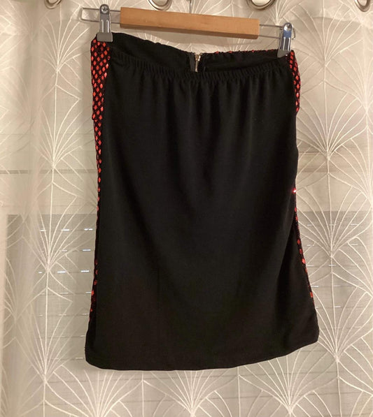 🖤🔴 Off-Shoulder Top - Black/Red - Size S - Polyester/Elastane