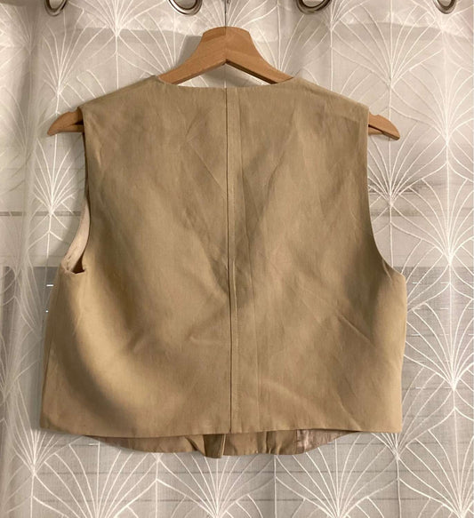 🧶 Gilet Vicolo - Beige - Taille S - Viscose/Lin