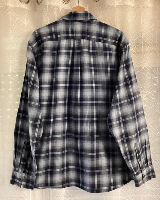 🌊 Camicia Wrangler Flanella - Quadri Marina & Blu Chiaro - Taglia XL/TG