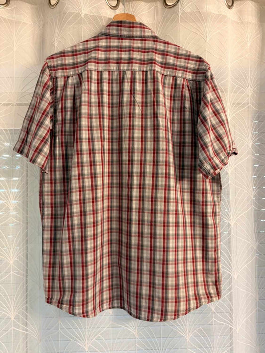Camisa Wrangler - Quadrados Bordô/Cinza/Branco - Tamanho M