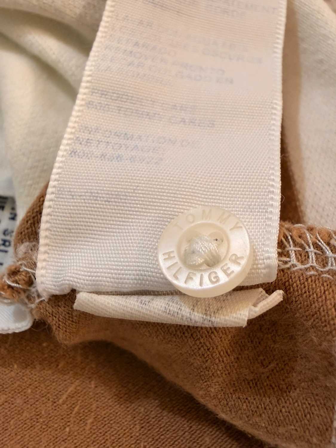 🤎 Polo Tommy Hilfiger Femme Rayé - Blanc & Marron - Taille XS/S