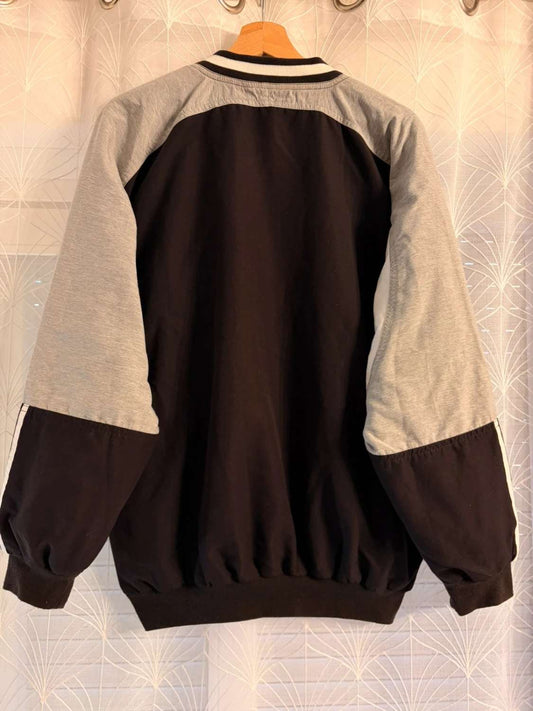 Sudadera Adidas Mujer Cuello en V Negro/Gris - Deportiva y Moderna
