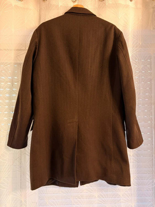 🍂🧥 Manteau Fay Marron Laine - Vintage Chic (Petit défaut)