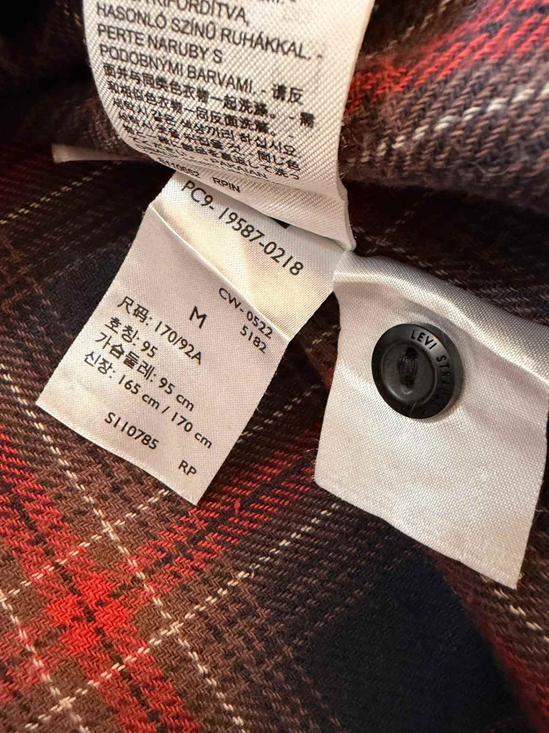 Chemise Levi's Femme Relaxed Fit - Carreaux Noir/Marron/Rouge/Blanc - Taille M