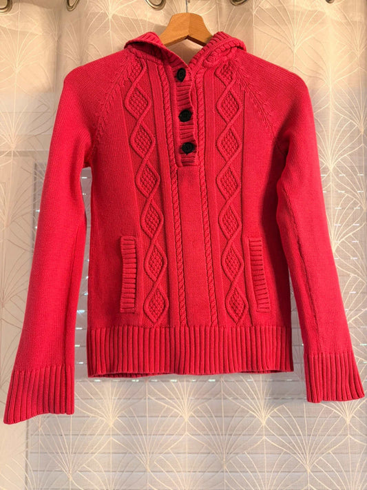 💖 Sweat à Capuche Tommy Hilfiger Femme Câble - Fuchsia - Taille L/G