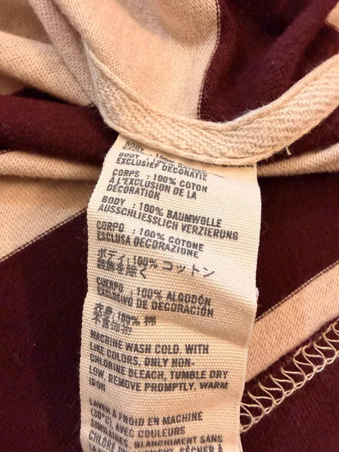 🍇 Polo Abercrombie & Fitch - Rayures Bordeaux & Beige - Taille S