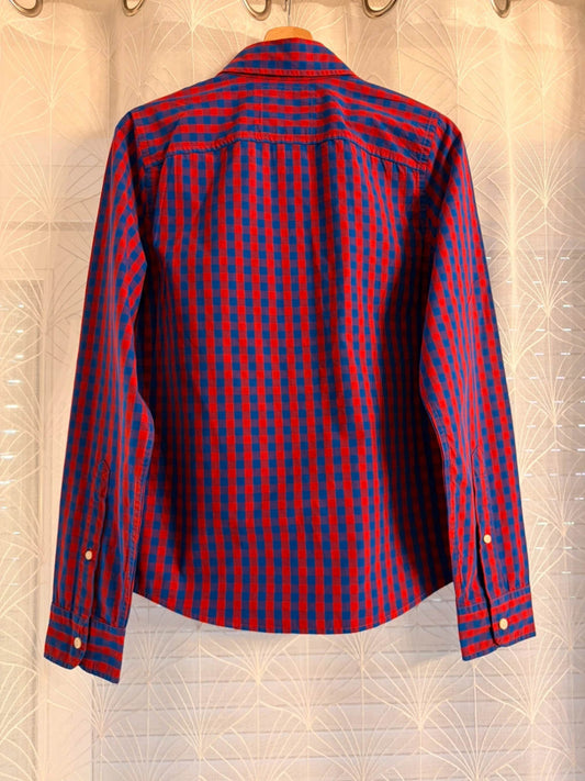 🔴🔵 Chemise Hollister Femme - Carreaux Bleu/Rouge/Bordeaux - Taille S