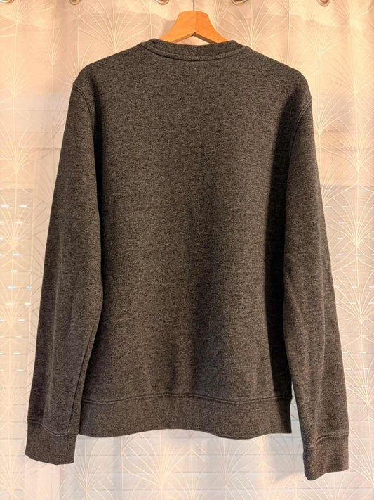 Sweat-shirt gris chiné à col rond, vêtement seconde main de qualité premium