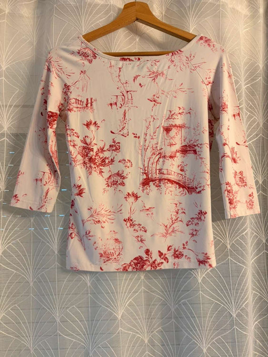 🌸🤍 Blusa Luisa Spagnoli Bianca con motivo floreale rosso - Delicata & Sensuale