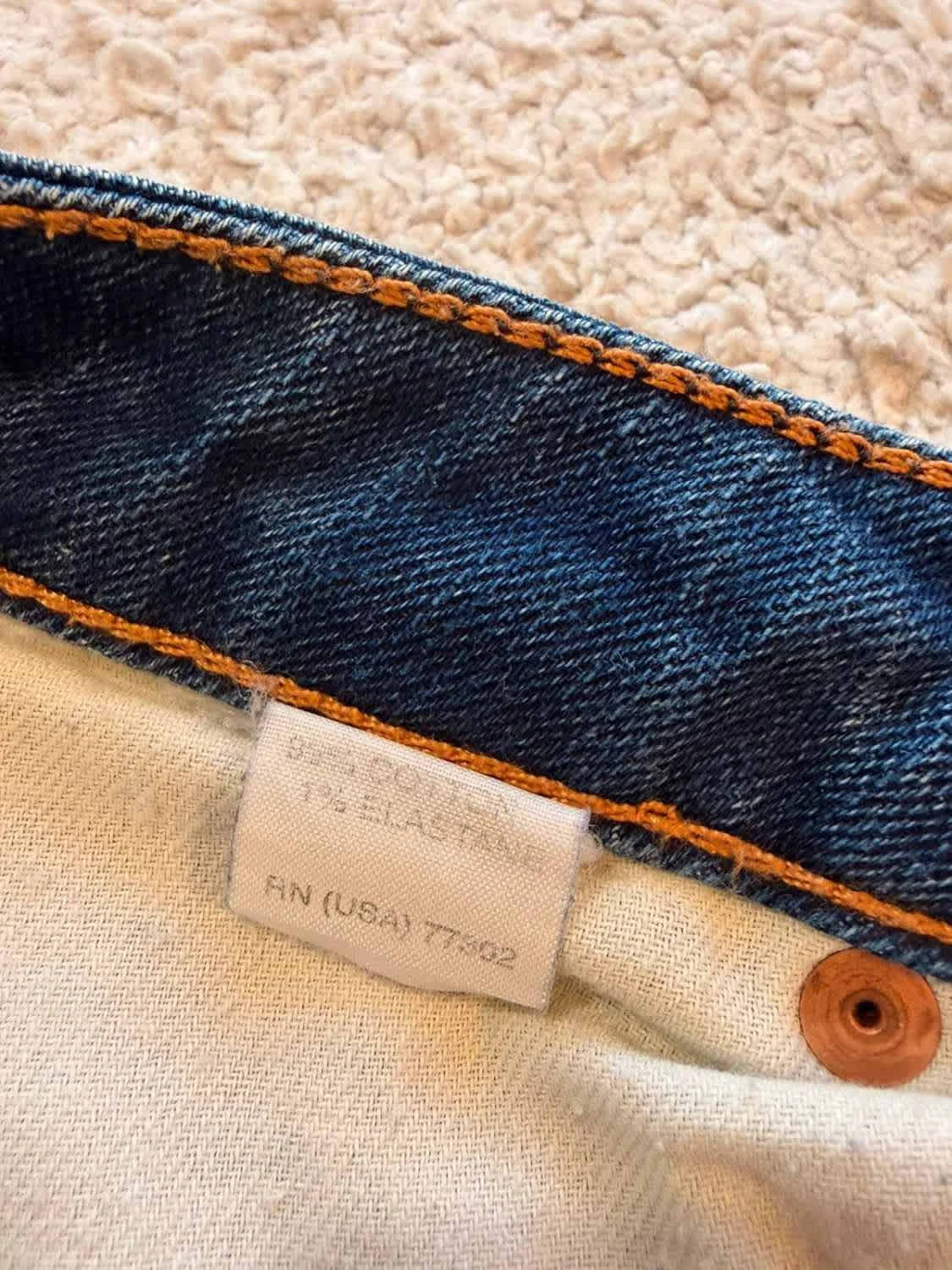 Jeans Zara Premium Denimwear Slim Fit Marine - Taille USA10