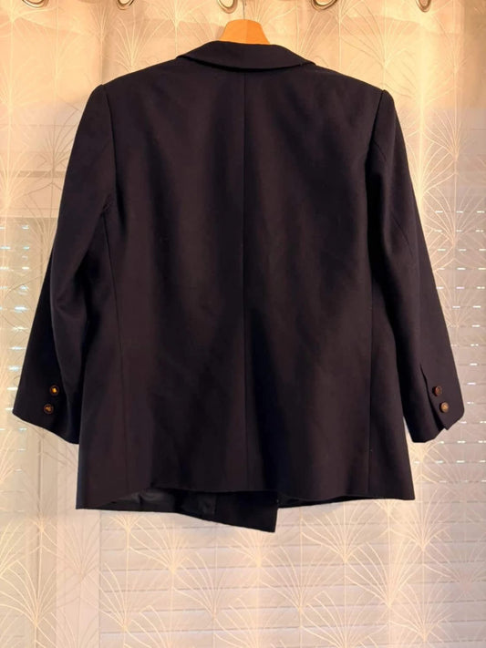 Valentino Garavani Navy Wool Blazer - Haute Couture & Elegance