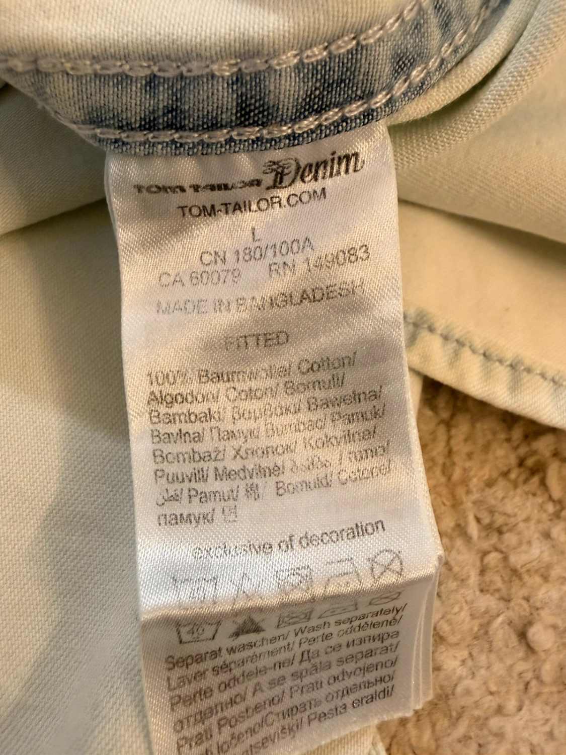 đ”đ Chemise Tom Tailor Fitted en Jean Bleu Clair - DĂ©contractĂ©e & StylĂ©e