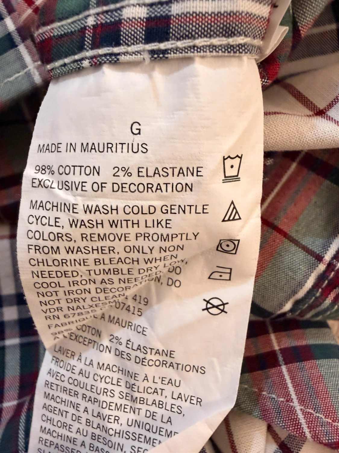 🧩 Chemise Nautica Flex+ à Carreaux Kaki/Bordeaux - Antifroissable & Pratique