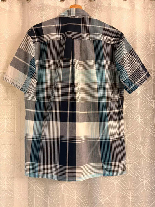 🔵 Chemise Nautica à Manches Courtes à Carreaux - Fraîcheur & Style