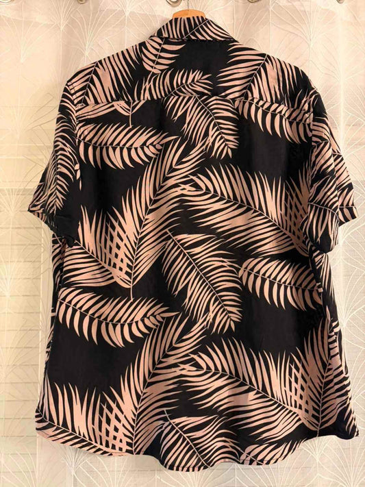 Chemise Cactus Man Ricky Singh Manches Courtes Motifs Ethniques Noir Beige Viscose – Taille L | Seconde Main