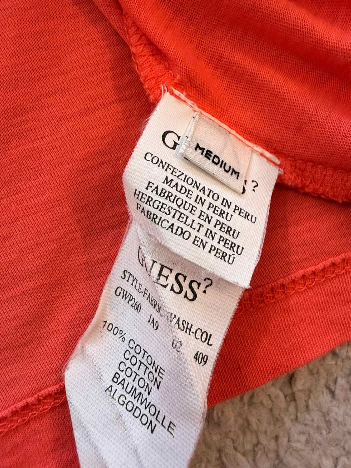 Blouse Guess Jeans à Manches Longues Corail - Féminine & Confortable