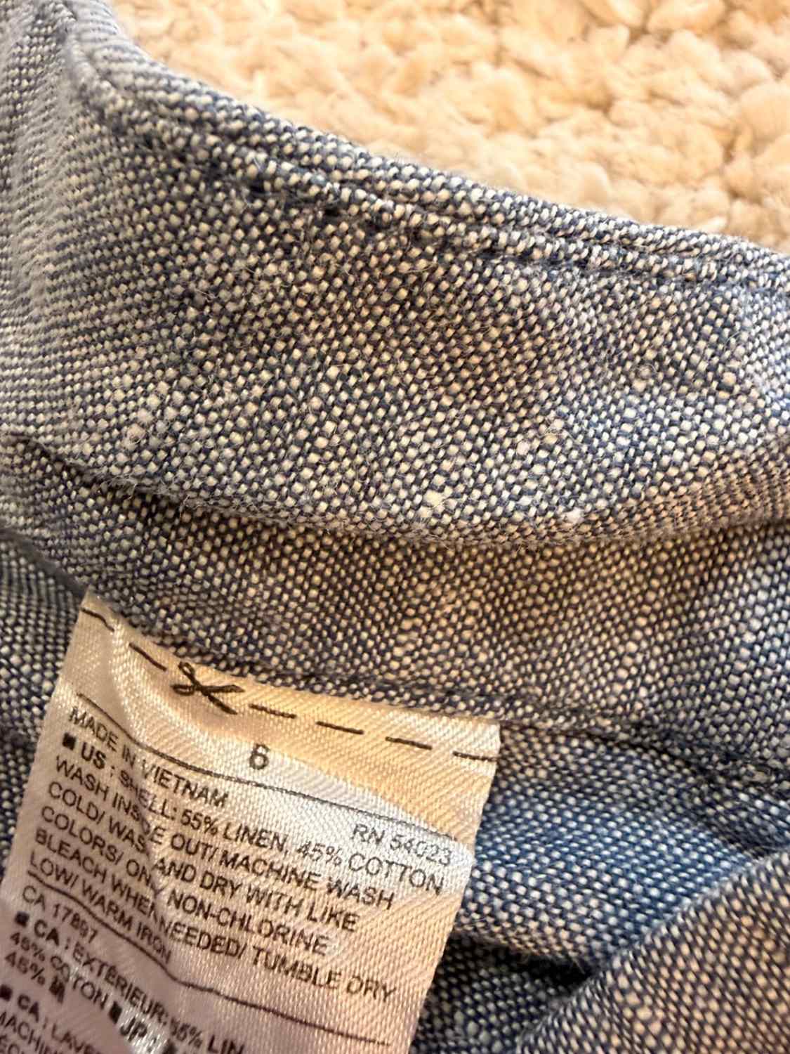Pantalon Banana Republic Martin Fit Lin Bleu Clair - W30