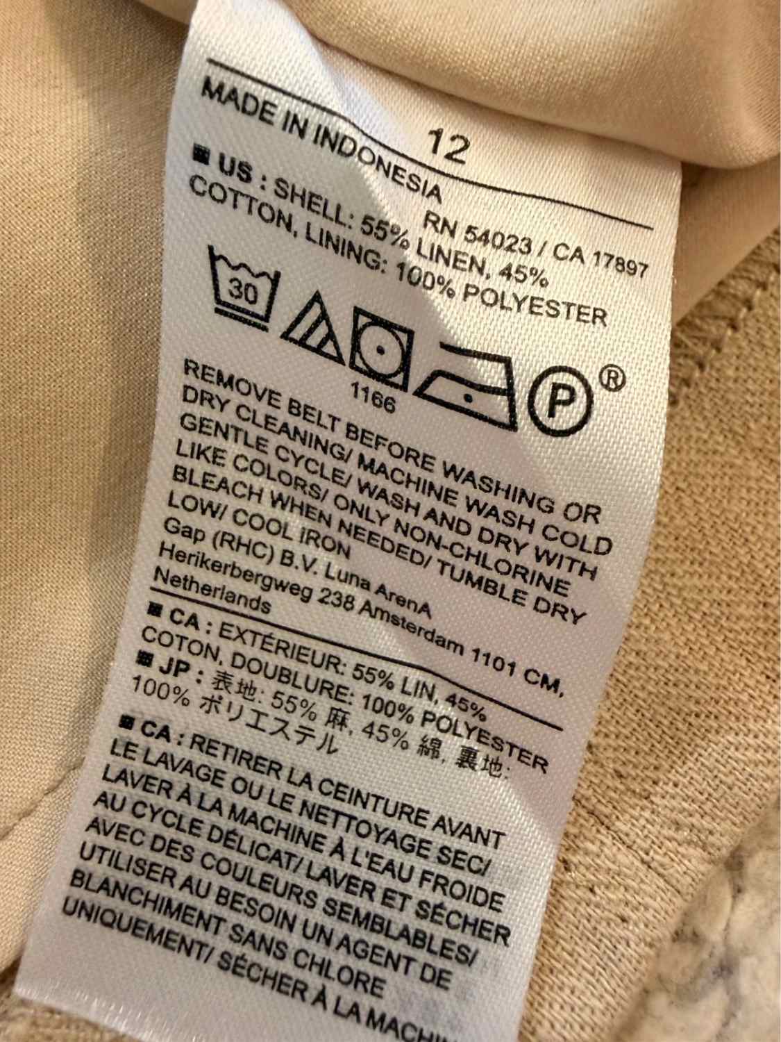 Jupe Banana Republic Beige Lin & Coton - Taille L