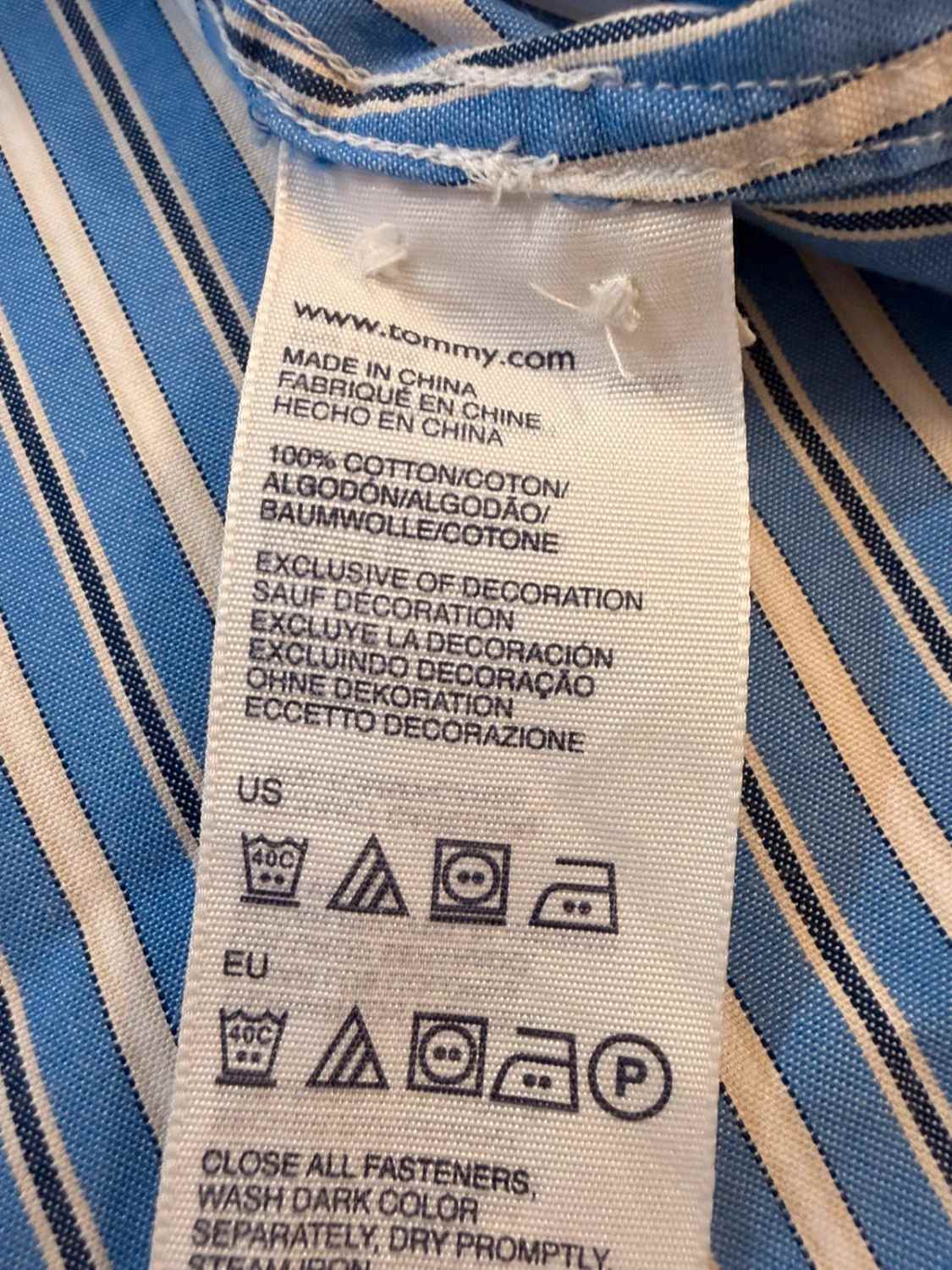 Chemise Tommy Hilfiger 80’s Two Ply Marine & Blanc - XL