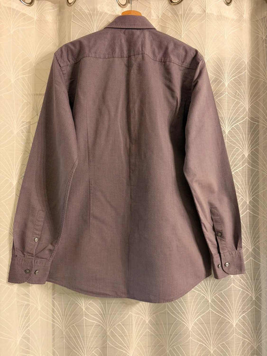 💼 Hugo Boss Slim Fit Burgundy & Gray Shirt - 41 (M)