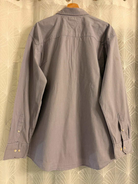 Chemise Tommy Hilfiger Custom Fit Rayée Lila/Blanc – Taille XXL | Seconde Main