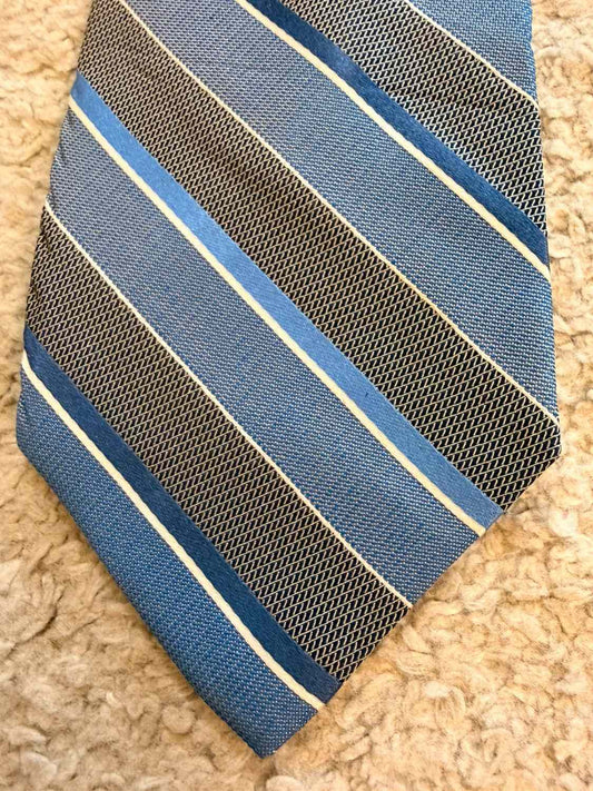 👔 Cravate Calvin Klein - Rayures Bleu/Gris